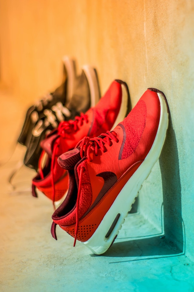red-nike-running-shoes